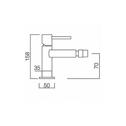 Μπαταρία Μπιντέ IMEX Moscu Ανοξείδωτη S316 BDK034-2