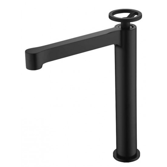 Μπαταρία Νιπτήρα Ψηλή Αναμεικτική Excel Fuego Black Matt 170125211 Μαύρο Ματ