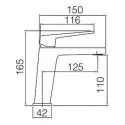 Μπαταρία Νιπτήρα Αναμεικτική Excel Karratu Black Matt 170125310 Μαύρο Ματ