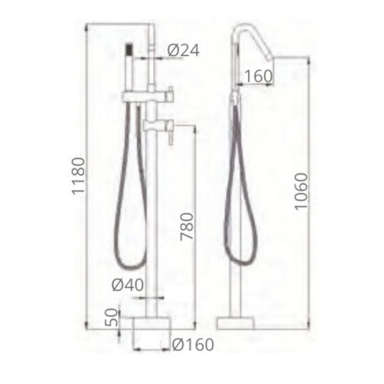 Μπαταρία Μπανιέρας Δαπέδου Excel Oriana 170135700