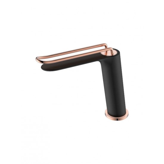 Μπαταρία Νιπτήρα Αναμεικτική Excel Mona Rose Gold - Black Matt 170125420