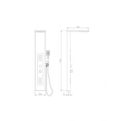 Στήλη Ντουζ Υδρομασάζ 3 Εξόδων 140cm Karag Elli με Εφέ Μαρμάρου S9237-5 Λευκό Στήλη Ντουζ Υδρομασάζ 3 Εξόδων 140cm Karag Elli με Εφέ Μαρμάρου S9237-5 Λευκό