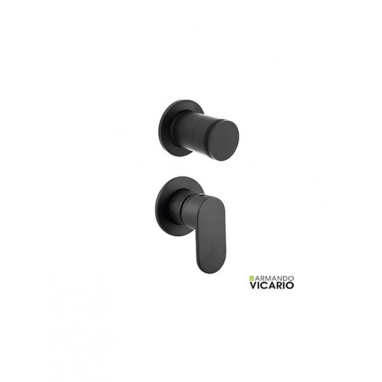 Μίκτης Εντοιχισμού 3 Εξόδων Με Εκτροπέα Armando Vicario Glam Black Matt Μίκτης Εντοιχισμού 3 Εξόδων Με Εκτροπέα Armando Vicario Glam Black Matt