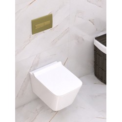 Λεκάνη Kρεμαστή Λευκή με Kάλυμμα Slim Soft Close Blanco Ceramica Dalia 2200400