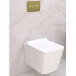 Λεκάνη Kρεμαστή Λευκή με Kάλυμμα Slim Soft Close Blanco Ceramica Dalia 2200400