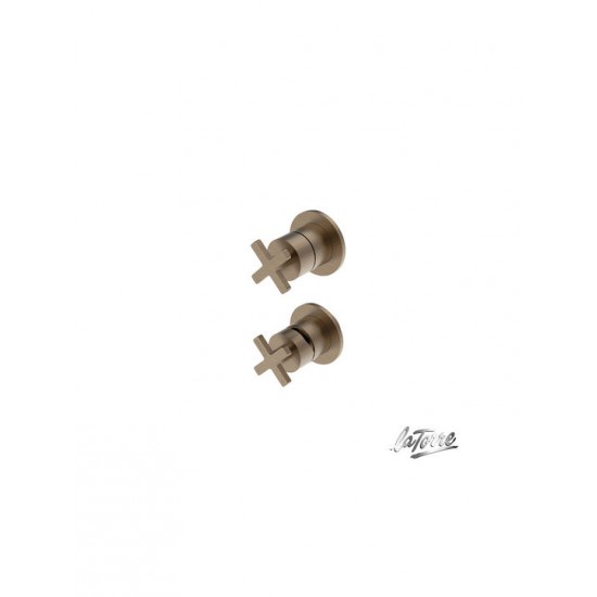 Μίκτης Εντοιχισμού La Torre Elle Cross Antique Brass 38316-221 Με Εκτροπέα 2/3 Εξόδων