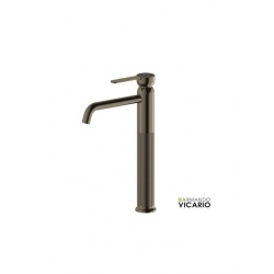 Μπαταρία Νιπτήρα Ψηλή Αναμεικτική Armando Vicario Lumiere Black Brushed 516041-410 Με Βαλβίδα clic-clac