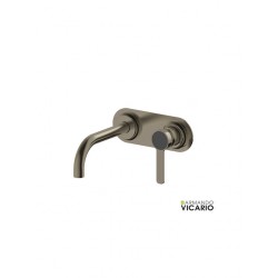 Μπαταρία Νιπτήρα Εντοιχισμού Αναμεικτική Armando Vicario Lumiere Black Brushed 516045-410