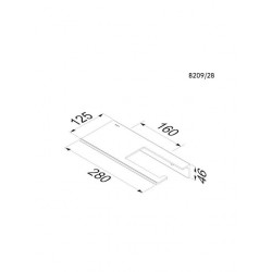 Χαρτοθήκη Επιτοίχια Με Εταζέρα Geesa Leev Black Matt 8209/28-400 Μαύρο Ματ