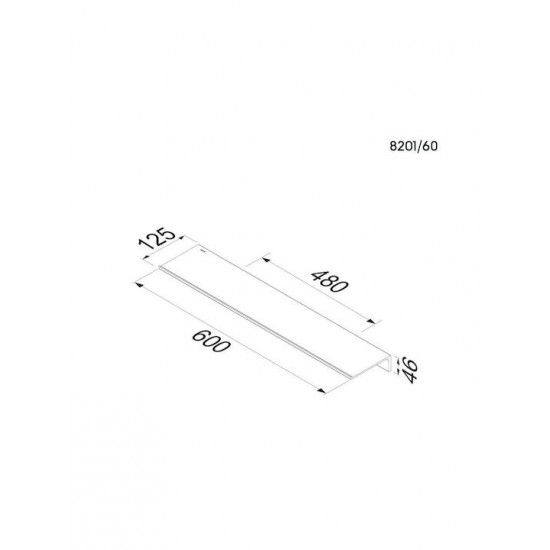 Εταζέρα 60cm Geesa Leev Black Matt 8201/60-400 Μαύρο Ματ Εταζέρα 60cm Geesa Leev Black Matt 8201/60-400 Μαύρο Ματ