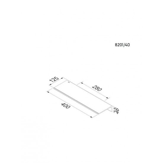 Εταζέρα 40cm Geesa Leev Black Matt 8201/40-400 Μαύρο Ματ Εταζέρα 40cm Geesa Leev Black Matt 8201/40-400 Μαύρο Ματ