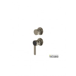 Μίκτης Εντοιχισμού Με Εκτροπέα Περιστροφικό 2/3 Εξόδων Armando Vicario Lumiere Black Brushed 516053-410