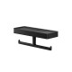 Χαρτοθήκη Διπλή Με Εταζέρα 28cm Geesa Cooper Black Matt 800240-400 Χαρτοθήκη Διπλή Με Εταζέρα 28cm Geesa Cooper Black Matt 800240-400