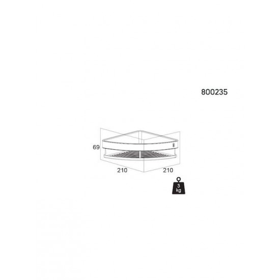 Σπογγοθήκη Γωνιακή 21x21cm Geesa Cooper Inox/Black Matt 800235-110 Σπογγοθήκη Γωνιακή 21x21cm Geesa Cooper Inox/Black Matt 800235-110