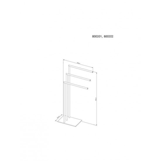 Επιδαπέδια Πετσετοκρεμάστρα 3 Θέσεων 49x20x90cm Geesa Sealskin Chrome 800202-100 Χρωμέ Επιδαπέδια Πετσετοκρεμάστρα 3 Θέσεων 49x20x90cm Geesa Sealskin Chrome 800202-100 Χρωμέ