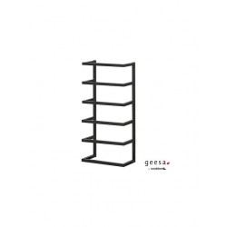 Επίτοιχη Ραφιέρα Πετσετών  24x12x48cm Geesa Sealskin Μαύρο Ματ 30746-400