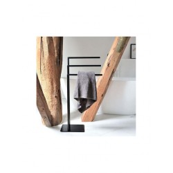 Επιδαπέδια Πετσετοκρεμάστρα 3 Θέσεων 49x20x90cm Geesa Sealskin Μαύρο Ματ 800201-400