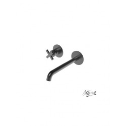 Μπαταρία Νιπτήρα Εντοιχισμού Αναμεικτική La Torre Elle Cross Black Brushed 38032-410