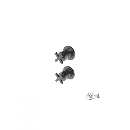 Μίκτης Εντοιχισμού La Torre Elle Cross Black Brushed 38316-410 Με Εκτροπέα 2/3 Εξόδων