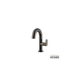 Μπαταρία νιπτήρα Armando Vicario Slim 500010-405 Black Chrome Με Βαλβίδα Clic Clac 