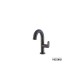 Μπαταρία νιπτήρα Armando Vicario Slim 500010-424 Rusty Black Με Βαλβίδα Clic Clac 