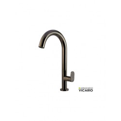 Μπαταρία νιπτήρα Ψηλή Armando Vicario Slim 500041-405 Black Chrome Με Βαλβίδα Clic Clac