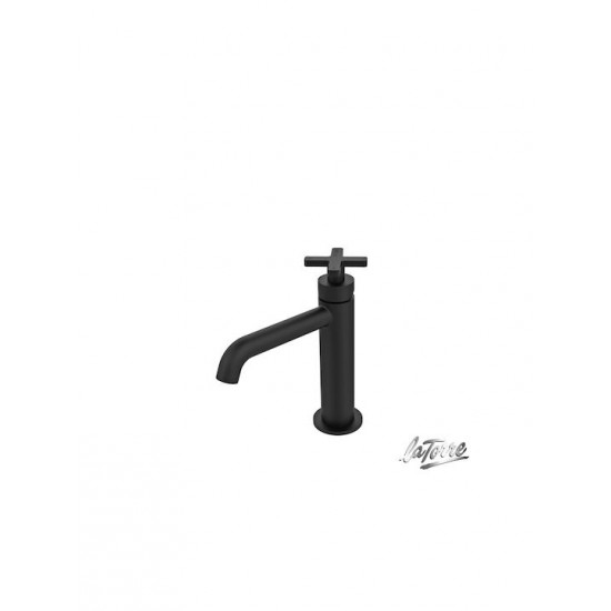 Μπαταρία Νιπτήρα Αναμεικτική La Torre Elle Cross Black Matt 38004-400 Με Βαλβίδα clic-clac Μπαταρία Νιπτήρα Αναμεικτική La Torre Elle Cross Black Matt 38004-400 Με Βαλβίδα clic-clac