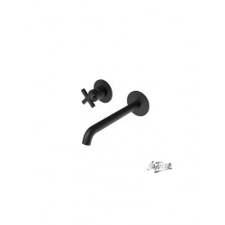 Μπαταρία Νιπτήρα Εντοιχισμού Αναμεικτική La Torre Elle Cross Black Matt 38032-400