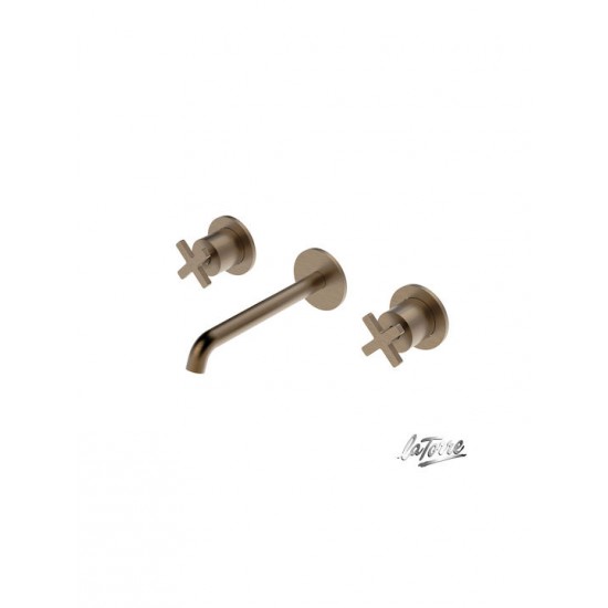 Μπαταρία Νιπτήρα Εντοιχισμού 3 Οπών La Torre Elle Cross Antique Brass 38118-221 