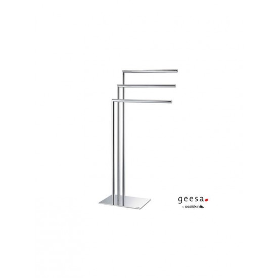 Επιδαπέδια Πετσετοκρεμάστρα 3 Θέσεων 49x20x90cm Geesa Sealskin Chrome 800202-100 Χρωμέ Επιδαπέδια Πετσετοκρεμάστρα 3 Θέσεων 49x20x90cm Geesa Sealskin Chrome 800202-100 Χρωμέ