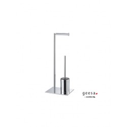 Επιδαπέδιο Πιγκάλ Με Ανακλινόμενη Χαρτοθήκη 25x20x61cm Geesa Sealskin Chrome 800204-100 Χρωμέ 