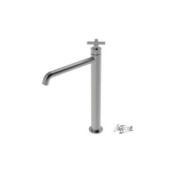 Μπαταρία Νιπτήρα Ψηλή Αναμεικτική La Torre Elle Cross Inox 38016-110 Με Βαλβίδα clic-clac