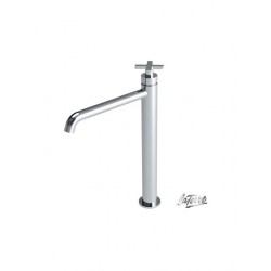 Μπαταρία Νιπτήρα Ψηλή Αναμεικτική La Torre Elle Cross Χρωμέ 38016-100 Με Βαλβίδα clic-clac