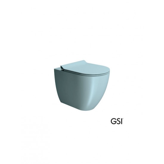 Λεκάνη Επιδαπέδια Υψηλής Πίεσης back to wall 55cm GSI 880300SC-920 Ghiaccio Pura Swirlflush Με Αποσπώμενο Κάλυμμα Βακελίτη