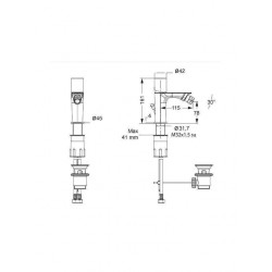 Μπαταρία Μπιντέ Eurorama Res Pro Chrome 175360-100 Χρωμέ 