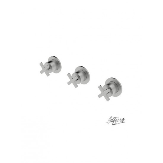 Μπαταρία Εντοιχισμού 3 Οπών La Torre Elle Cross Inox 38289-110 Με Εκτροπέα Μπαταρία Εντοιχισμού 3 Οπών La Torre Elle Cross Inox 38289-110 Με Εκτροπέα