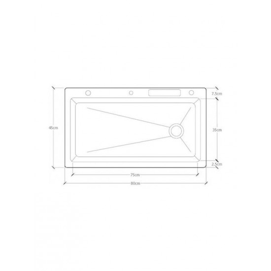 Ένθετος Νεροχύτης από Inox Multi Nanotech Sanitec 108045 Μ80xΠ45cm Ένθετος Νεροχύτης από Inox Multi Nanotech Sanitec 108045 Μ80xΠ45cm