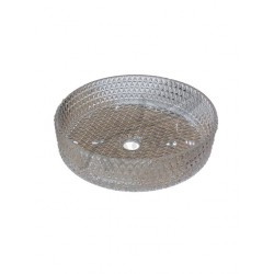 Επικαθήμενος Νιπτήρας Μπάνιου Γυάλινος Tema GL008 Φ40 cm Λευκός