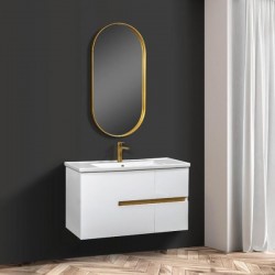 Καθρέπτης Επίπλου Μπάνιου Χρυσός Mabo Four 100 100x5x50