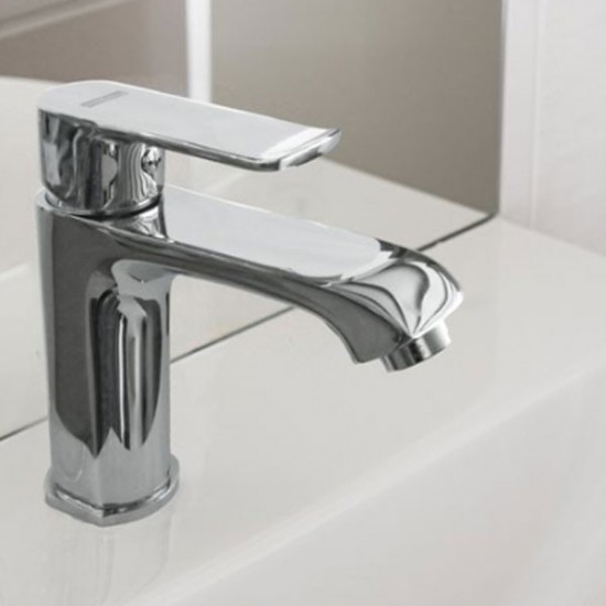 Μπαταρία Νιπτήρος Αναμεικτική Eveberg Frank Με Αυτόματη Βαλβίδα Χρωμέ