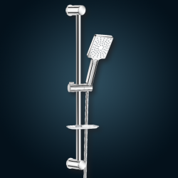 Βέργα Ντουζιέρας Duscheline Pera με Τηλέφωνο, Σπιράλ και Σαπουνοθήκη DM-3768 Chrome Full