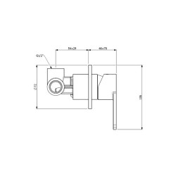 Μίκτης εντοιχισμού Orabella Glam 10133  Χρωμέ 1 Εξόδου 