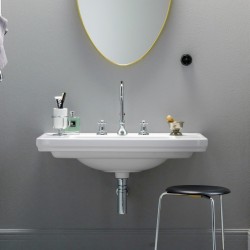 Κρεμαστός Νιπτήρας Μπάνιου Πορσελάνης GSI Classic 60x46εκ. 8731-300 Λευκός