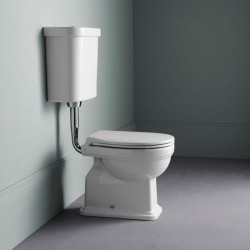 Επιδαπέδια Λεκάνη Πορσελάνης Medium Level Κατωστόμια GSI Classic Με Κάλυμμα Duroplast Soft Close 871000MC-300 Λευκό