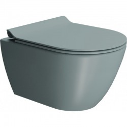 Λεκάνη Κρεμαστή Πορσελάνης 50 εκ. GSI Pura Swirl με Κάλυμμα Βακελίτη Super Slim Soft Close 881600SC-920 Ghiaccio