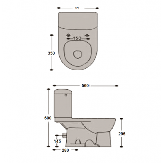 Λεκάνη Παιδική Huida Bebe Λευκή Πισωστόμια Με Καζανάκι και Κάλυμμα 27-9229