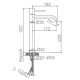 Μπαταρία Νιπτήρα Ψηλή IMEX MONZA BDM039-3BGM Black Gun Metal Μπαταρία Νιπτήρα Ψηλή IMEX MONZA BDM039-3BGM Black Gun Metal
