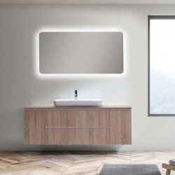 Καθρέπτης Επίπλου Μπάνιου Mabo Ίρις 130 cm Με Φωτιστικό 