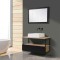 Σετ Έπιπλο Μπάνιου Βάση Και Καθρέπτης LED Mabo Iron Natural 100 cm Κόντρα Πλακέ Με Επένδυση Ξύλο Δρυός Χωρίς Νιπτήρα 