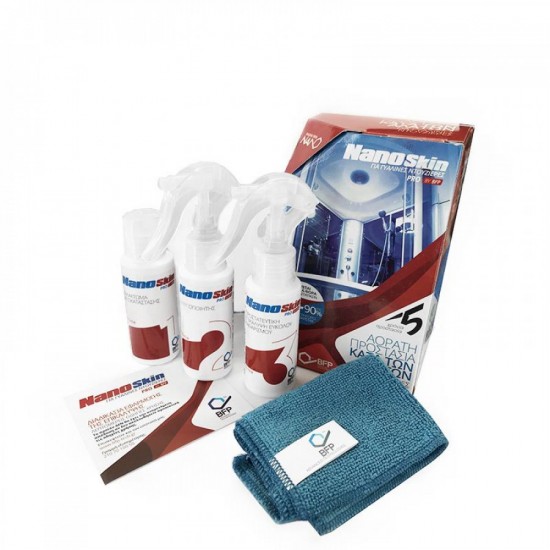 BFP Nano-Skin Pro Σετ 3 Προϊόντων Νανοτεχνολογίας Για Γυάλινες Επιφάνειες Κατά Των Αλάτων BFP Nano-Skin Pro Σετ 3 Προϊόντων Νανοτεχνολογίας Για Γυάλινες Επιφάνειες Κατά Των Αλάτων